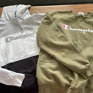 Champion hoodie & Crewneck